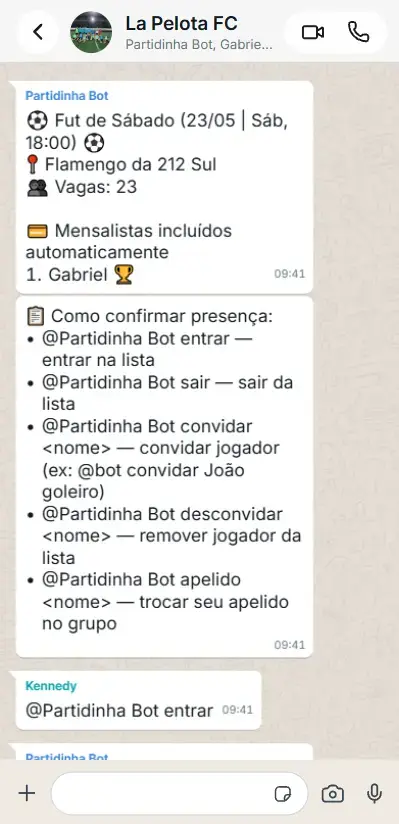 Bot no WhatsApp